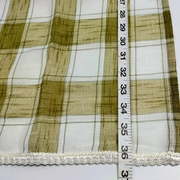 S. Lichtenburg & Co. NWT Sage Plaid Country Kitchen Tier Curtains Valance Panels - Picture 2 of 9